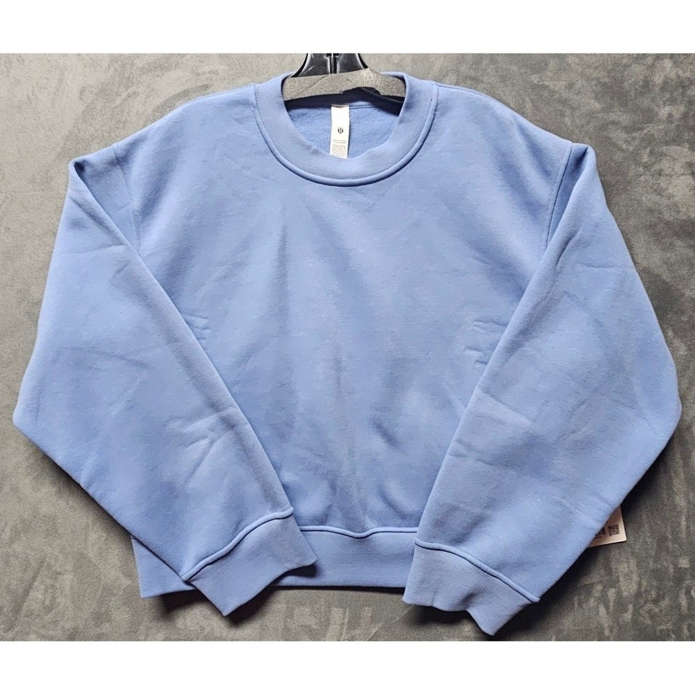 Lululemon‎ Steady State SuperLoft Crew Sweatshirt Utility Blue XS LW3KRCS NWT